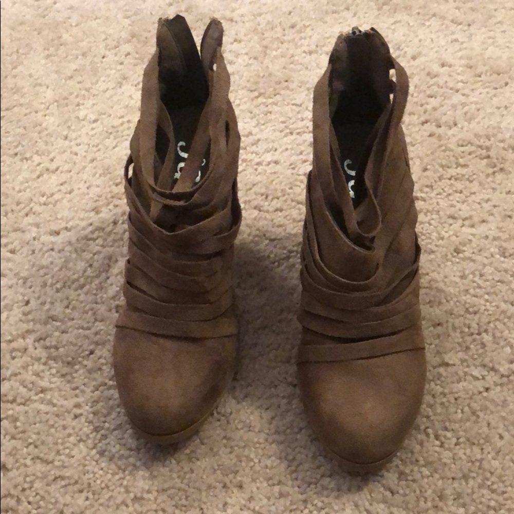 JG Strapped Booties slide on